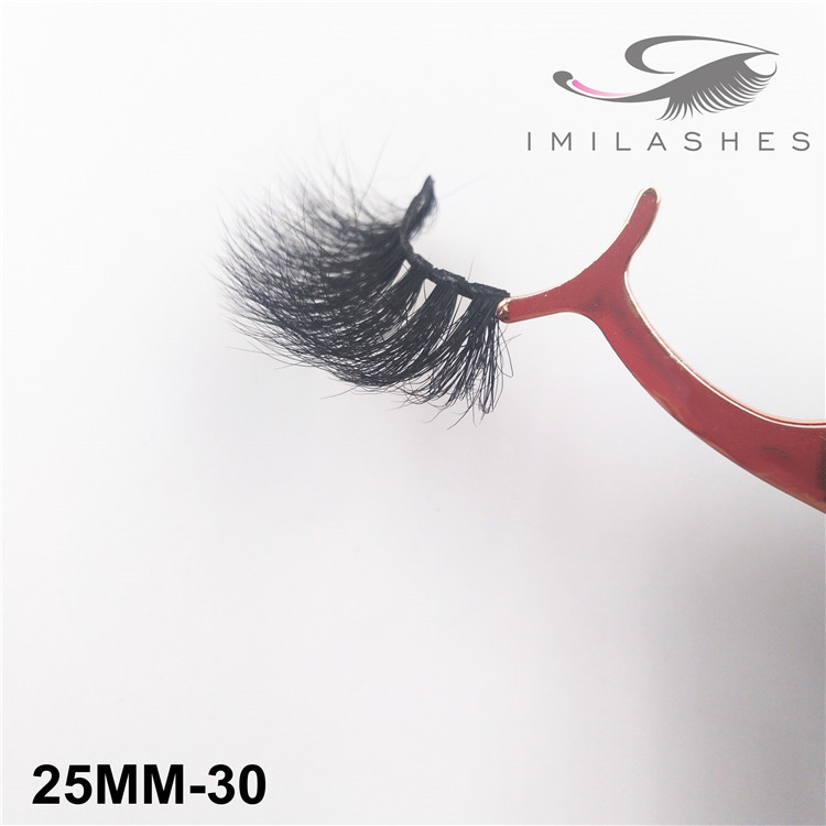 Comfortable lightweight 3D mink 25mm long eyelashes wholesale-V