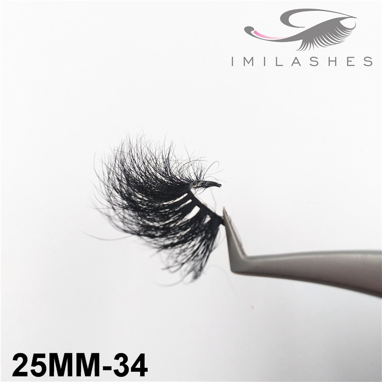 Handmade cruelty free durable reusable mink lashes wholesale-V