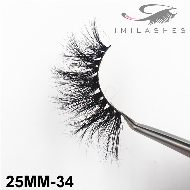 Handmade cruelty free durable reusable mink lashes wholesale-V