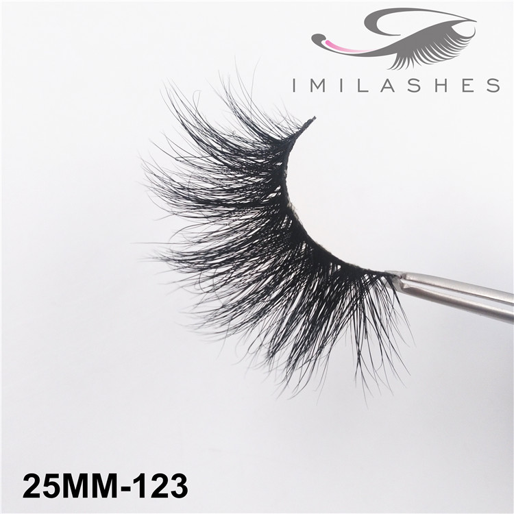 Handmade non-Irritating siberian mink fur lashes supply-V