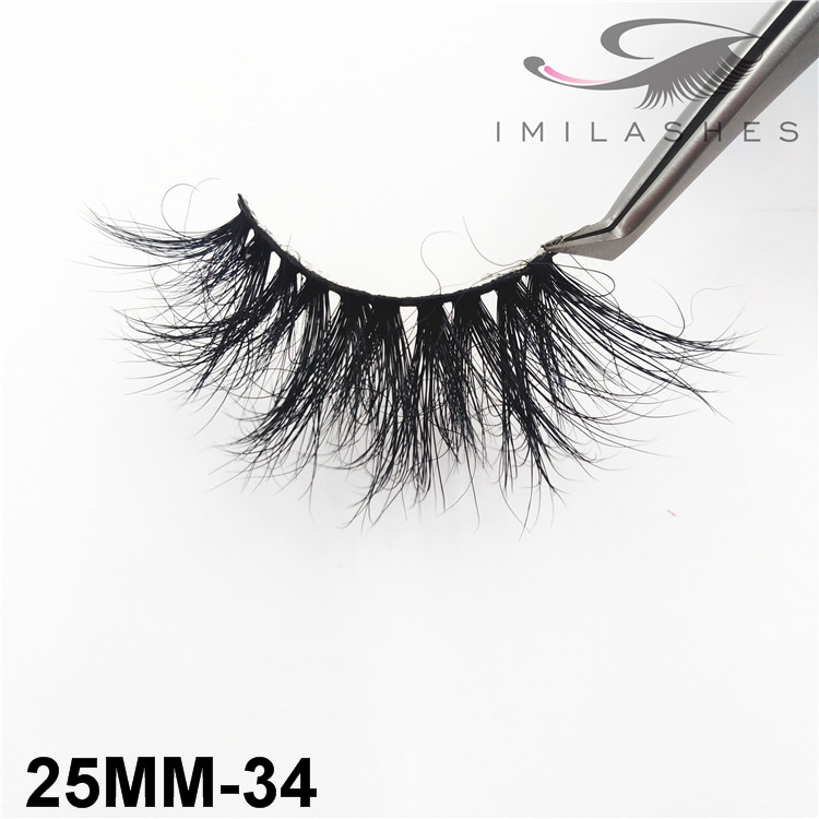 Handmade cruelty free durable reusable mink lashes wholesale-V