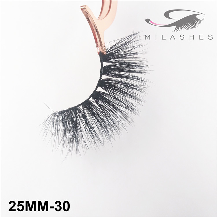 Comfortable lightweight 3D mink 25mm long eyelashes wholesale-V